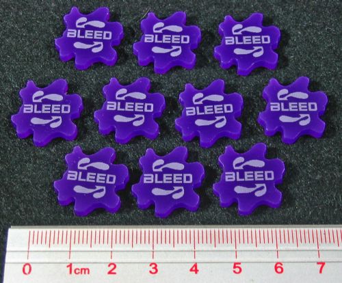 10x Bleed Plastic tokens for Imperial Assault
